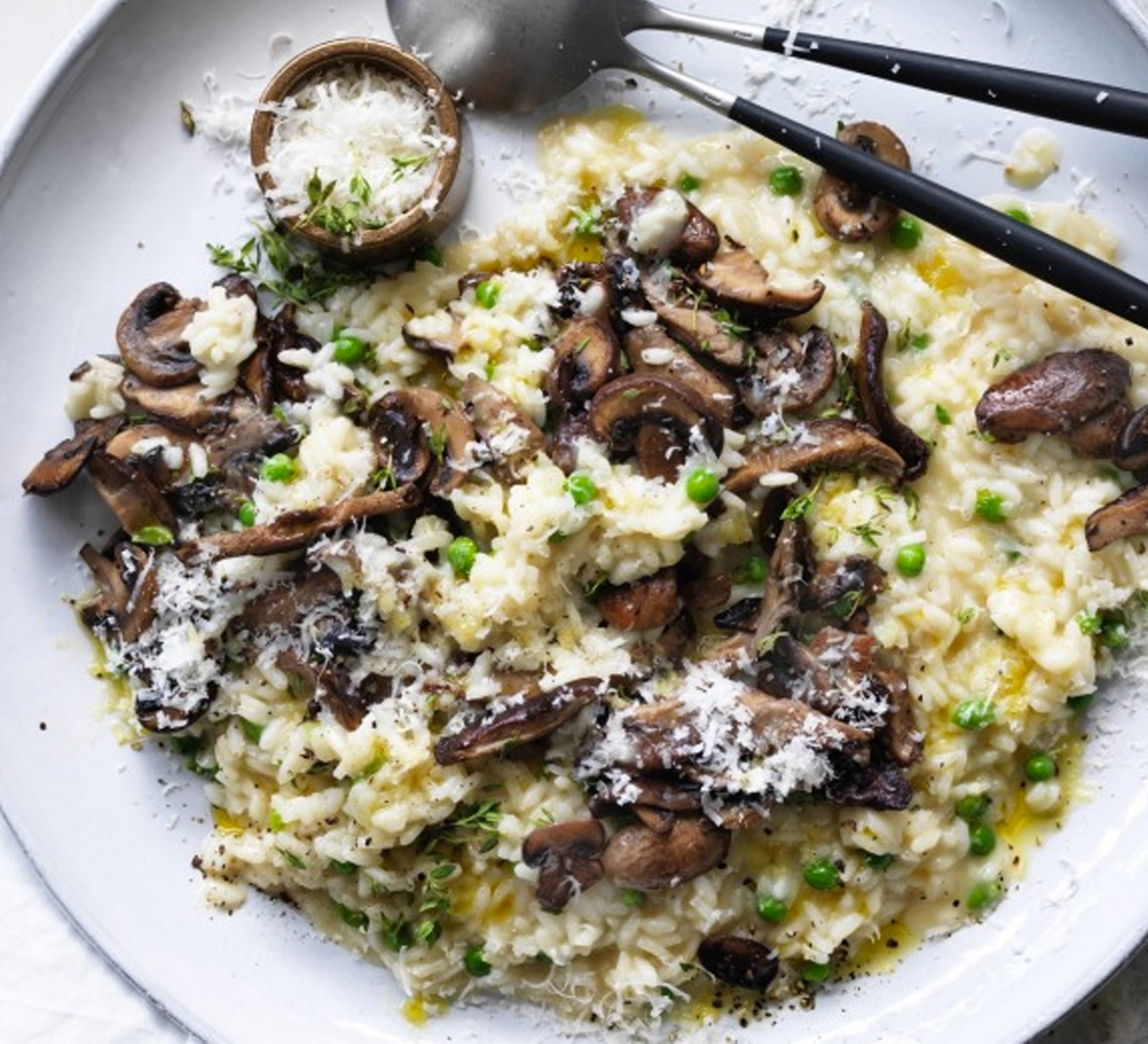 mushroom-and-pea-risotto-recipe