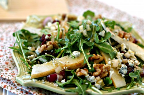 roasted-pear-gorgonzola-walnut-salad-recipe