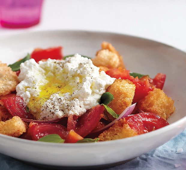 tomato-panzanella-ricotta-recipe